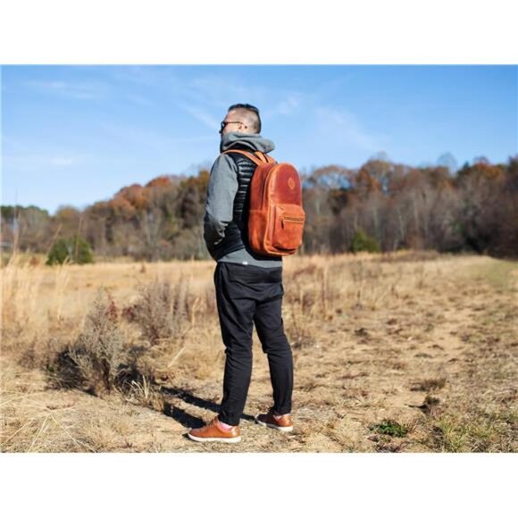 Leather Backpack (Chocolate) main image 5